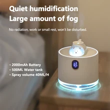 500 ML Quiet Humidifier Air Humidity Diffusers Rechargeable Humidifer Mini Difuser Wireless Difuzer Home Large Capacity Defusers
500 ML Quiet Humidifier Air Humidity Diffusers Rechargeable Humidifer Mini Difuser Wireless Difuzer Home Large Capacity Defusers