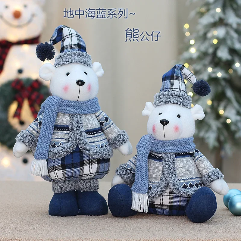 

Christmas Dolls Tree Decor New Year Ornament Reindeer Snowman big Santa Claus Standing Doll Decoration Merry Christma home decor