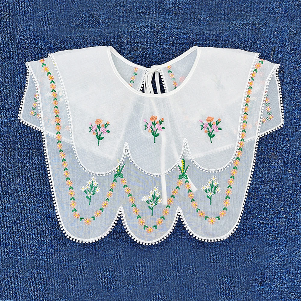 Flower Embroidery Fake Collar Women's Sweater Shawl False Collar Doll Collar 1 Collar 2 Effects Ladies Shirt Sailor's Collars
Flower Embroidery Fake Collar Women's Sweater Shawl False Collar Doll Collar 1 Collar 2 Effects Ladies Shirt Sailor's Collars
