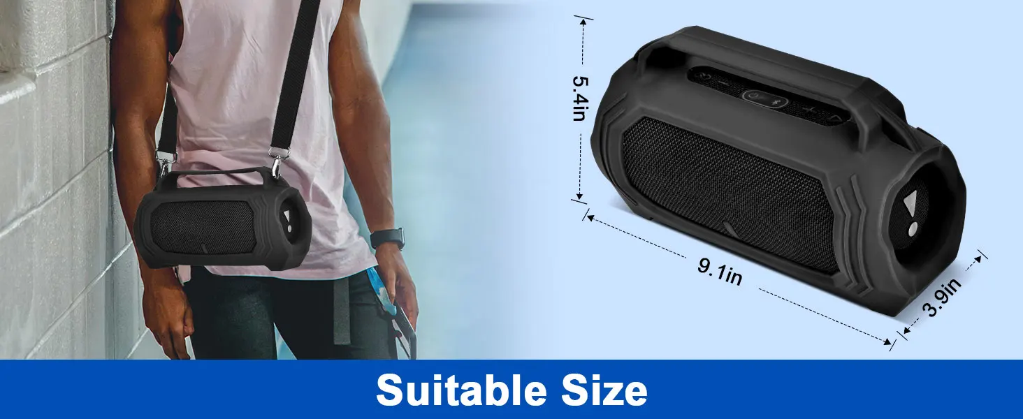 Silicone Protective Case for JBL Charge 5 with Shoulder Strap and Top Handle- Waterproof, Durable Cover for JBL Charge 5 Silicone Protective Case for JBL Charge 5 with Shoulder Strap and Top Handle- Waterproof, Durable Cover for JBL Charge 5