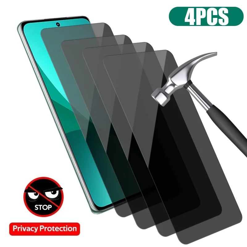 

4PCS Privacy Glass for Xiaomi Mi 11 Lite 5G NE 11T 12T Pro Anti-spy Screen Protector for Poco X5 X3 X4 M4 Pro 5G F4 GT F3 M5S