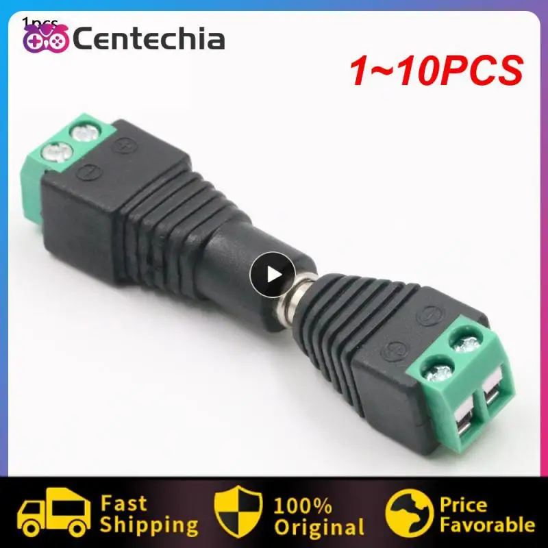 1 ~ 10 шт. Коаксиальный Cat5 к Bnc Штекерный разъем питания постоянного тока, гнездовой разъем постоянного тока, Штекерный адаптер Av BNC UTP для камеры видеонаблюдения, Video Balun