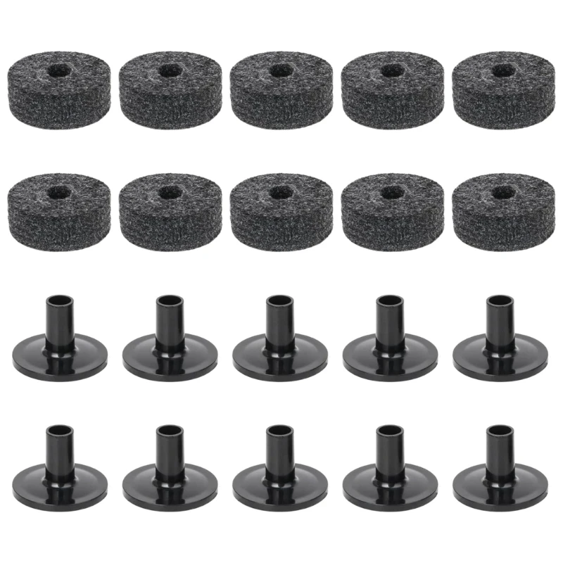 

20Pcs/pack Cymbal Accessories Professional Standard Size Cymbal Stand Felt Pads Washer and Cymbal Sleeves Replacements R66E