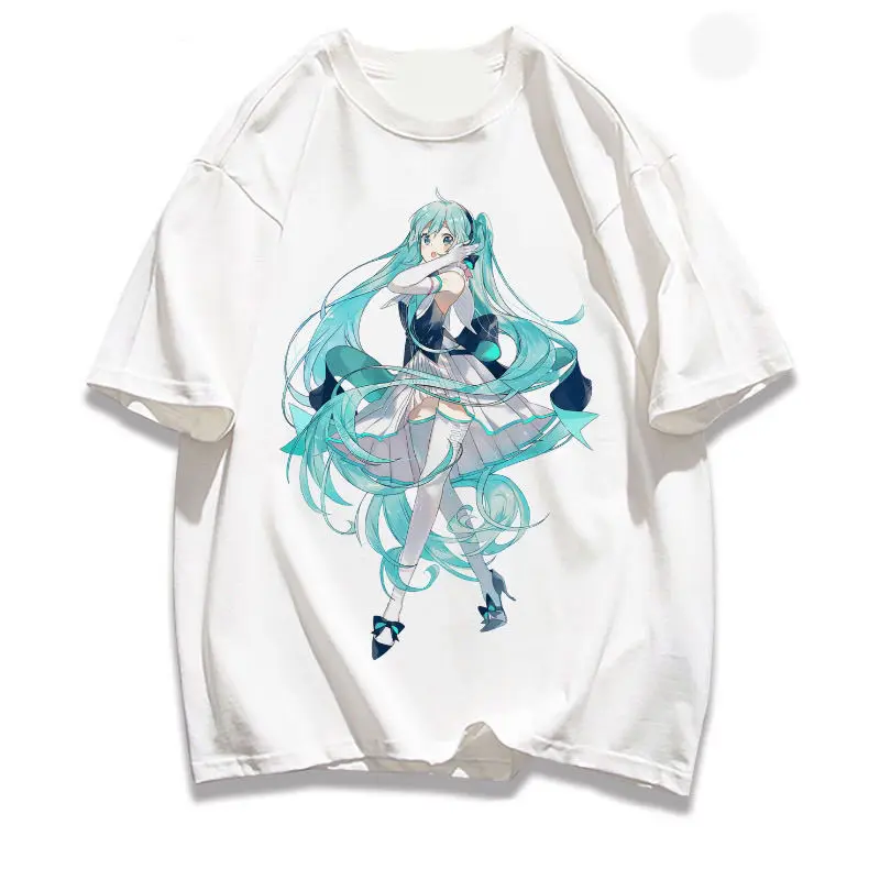 Футболка с коротким рукавом Hatsune Miku, повседневная универсальная хлопковая Футболка с мультипликационным изображением персонажей мультфильмов, с анимацией, для девушек
Футболка с коротким рукавом Hatsune Miku, повседневная универсальная хлопковая Футболка с мультипликационным изображением персонажей мультфильмов, с анимацией, для девушек