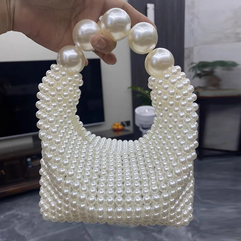 Lady Evening Bags For Women Luxury Designer Handbags Purses 2023 New In PVC Cross Weave Hollow Out Beaded Handle Mini Hand Wrist
Lady Evening Bags For Women Luxury Designer Handbags Purses 2023 New In PVC Cross Weave Hollow Out Beaded Handle Mini Hand Wrist