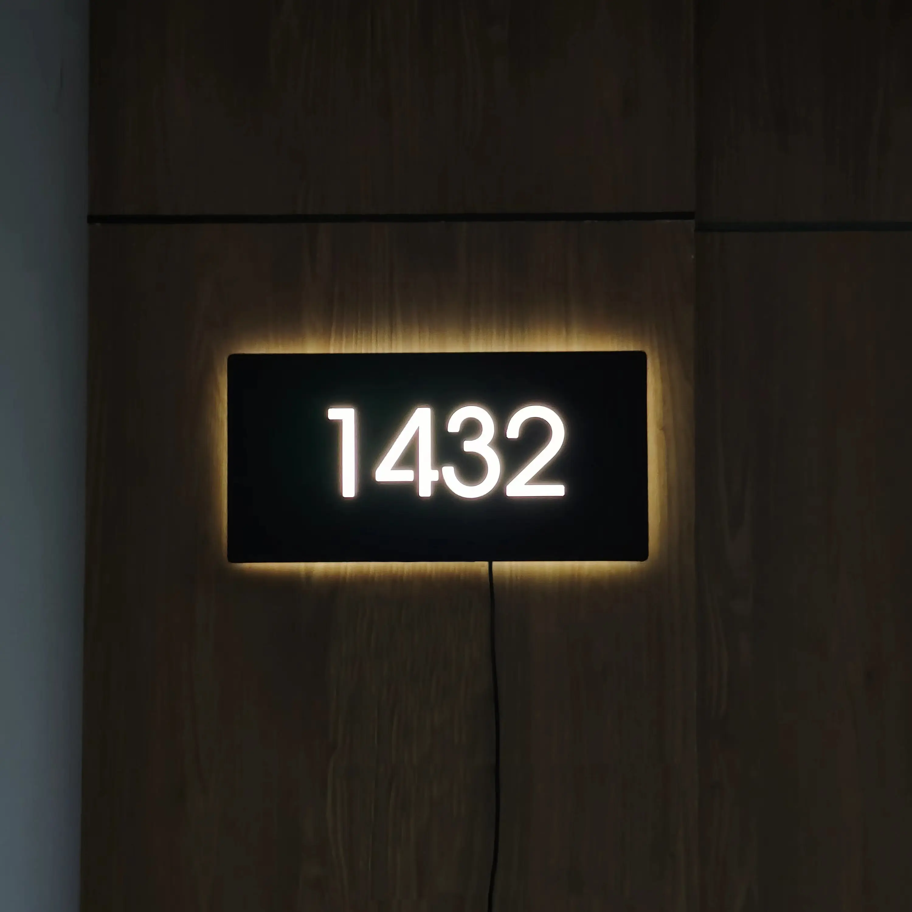 

Personalized Custom Acrylic Plate 3D LED Floating House Number Sign Address Number Light up Plaque Illuminated OutDoor Sign Name