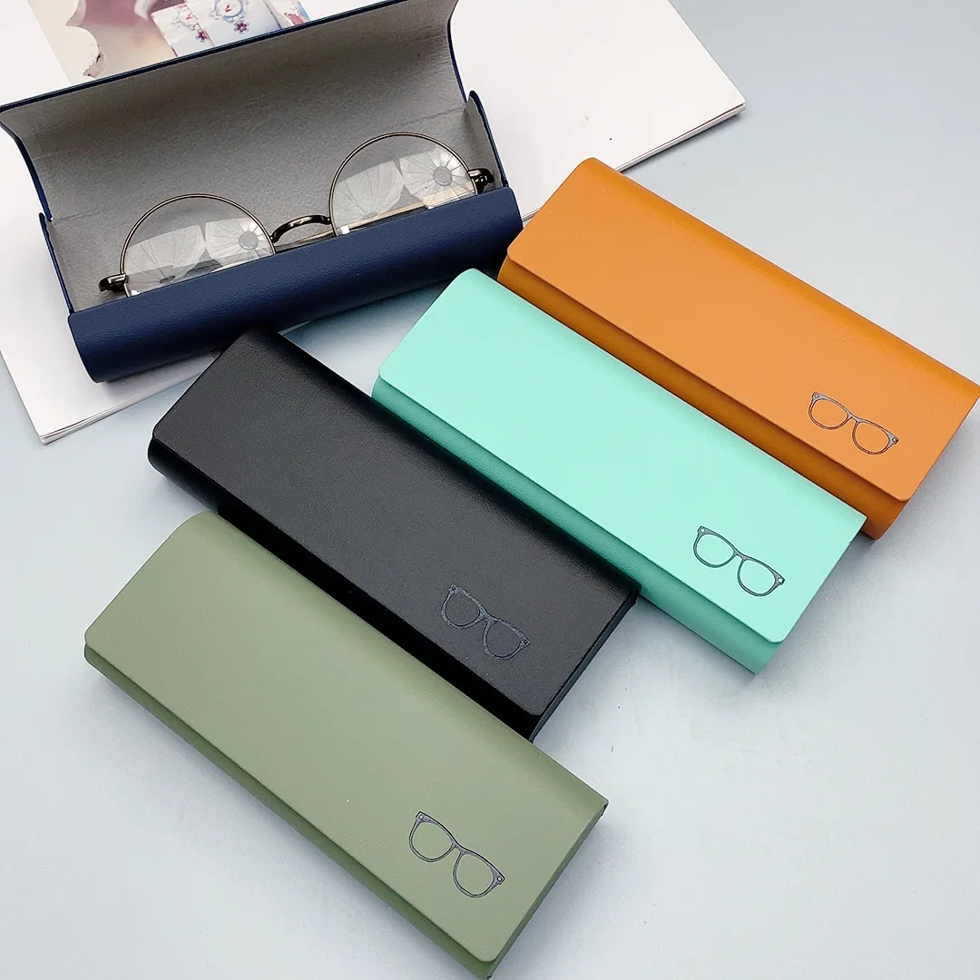 

PU Leather Glasses Case Women Sunglasses Myopia Presbyopia Storage Box Portable Anti-Pressure Eyeglasses Bag Eyewear Accessories