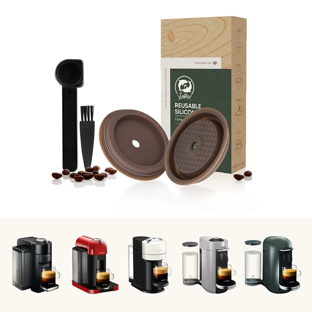 Reusable Vertuo Silicone Cap Lids To Refilled Capsules For VertuoLine Household Coffee Filter Kitchen Accessories
Reusable Vertuo Silicone Cap Lids To Refilled Capsules For VertuoLine Household Coffee Filter Kitchen Accessories