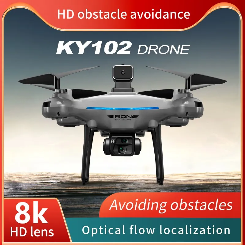 KY102 Drone 2.4G 4K 8k Camera Genie Optical Flow Hover Four-way Obstacle Avoidance Mobile Remote Control Quadcopter Toys Plane
KY102 Drone 2.4G 4K 8k Camera Genie Optical Flow Hover Four-way Obstacle Avoidance Mobile Remote Control Quadcopter Toys Plane