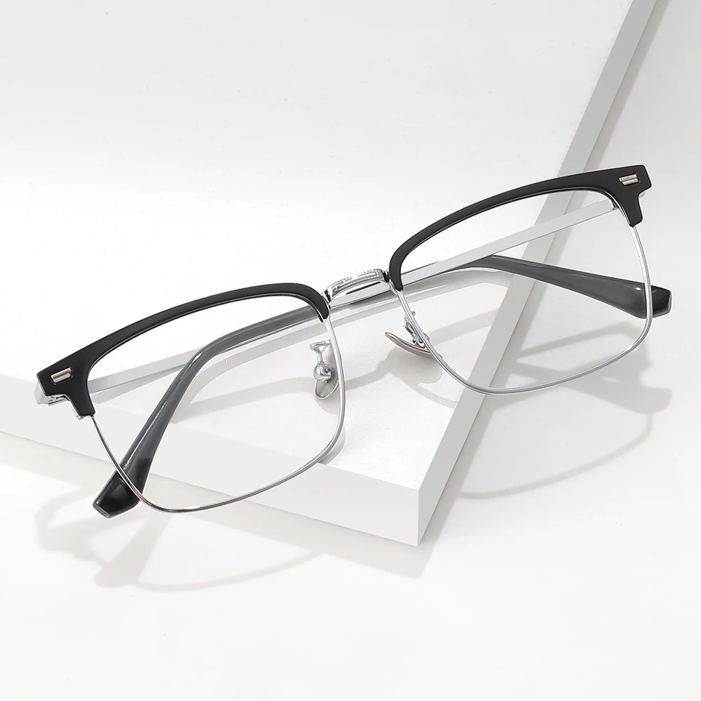 

Gmei Optical Alloy TR90 Men Retro Square Glasses Frame Full Rim Women Classical Spectacles Frames Eyewear 82002