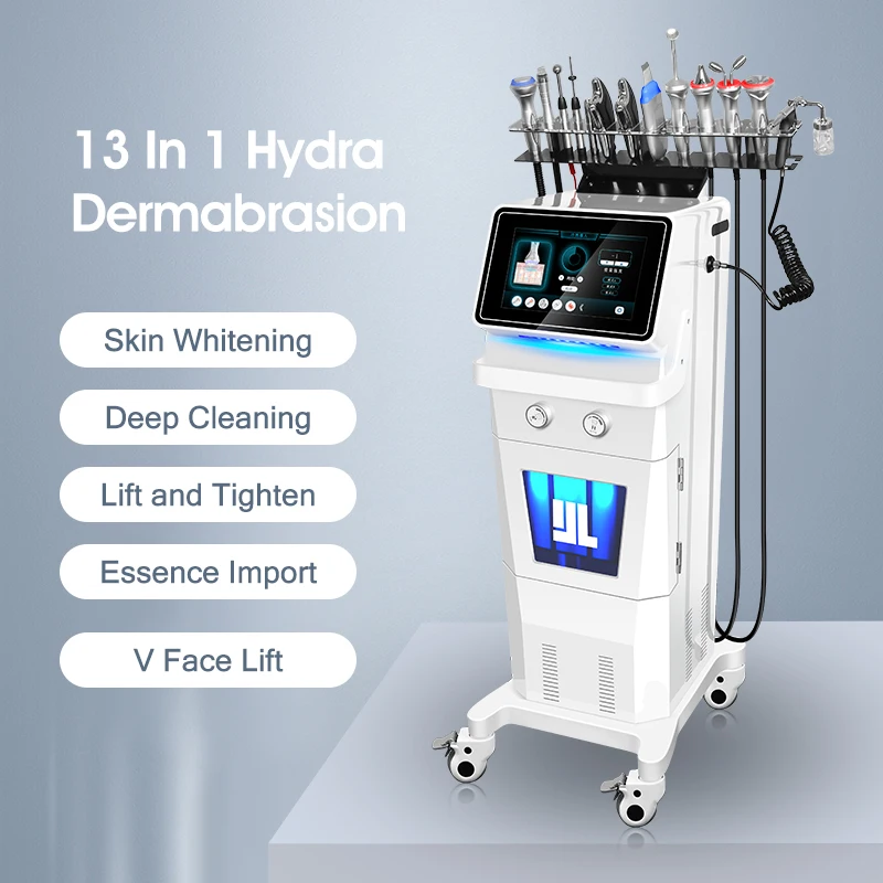 

Multi-effect 13 in 1 Dermabrasion Hydro Facial Contouring Deep Cleaning Bubble Aqua Peeling Eye Massage Skin Management Machine