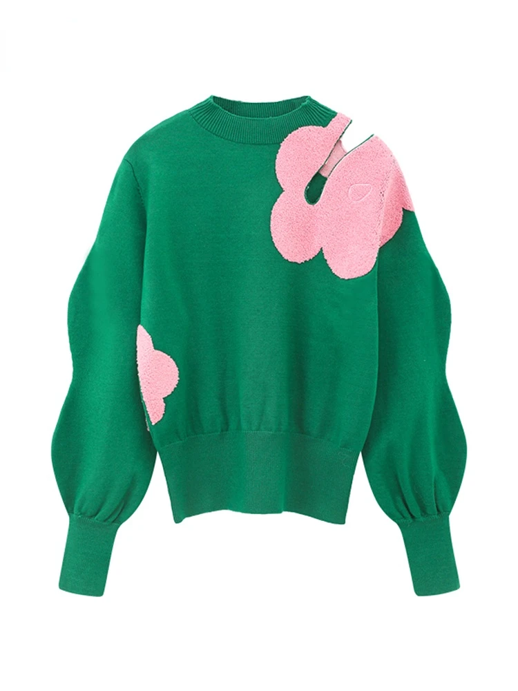 YYJOFashion Autumn Spring Pink Flower Hollow Out Knit Pullover For Women Casual Sweet Patchwork Straight Knitted Ladies Sweater
YYJOFashion Autumn Spring Pink Flower Hollow Out Knit Pullover For Women Casual Sweet Patchwork Straight Knitted Ladies Sweater