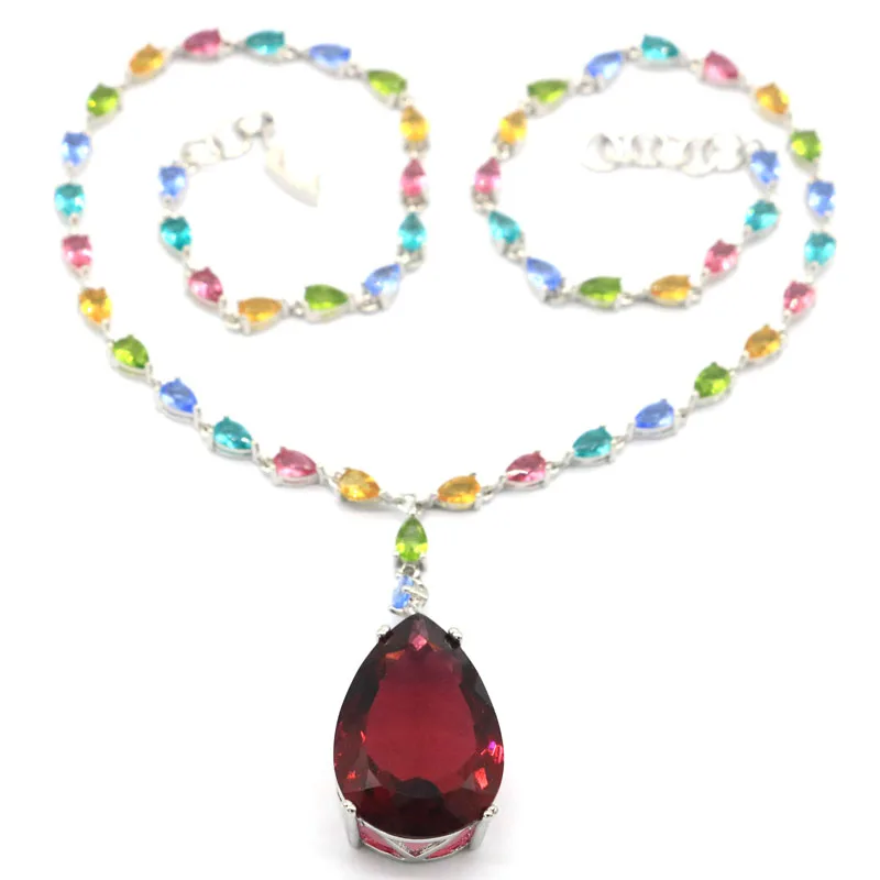30x20mm Multi Color Drop Gemstone 25g Blue Topaz Rhodolite Garnet Citrine Peridot Women Dating Silver Necklace Length 18-19inch
30x20mm Multi Color Drop Gemstone 25g Blue Topaz Rhodolite Garnet Citrine Peridot Women Dating Silver Necklace Length 18-19inch
