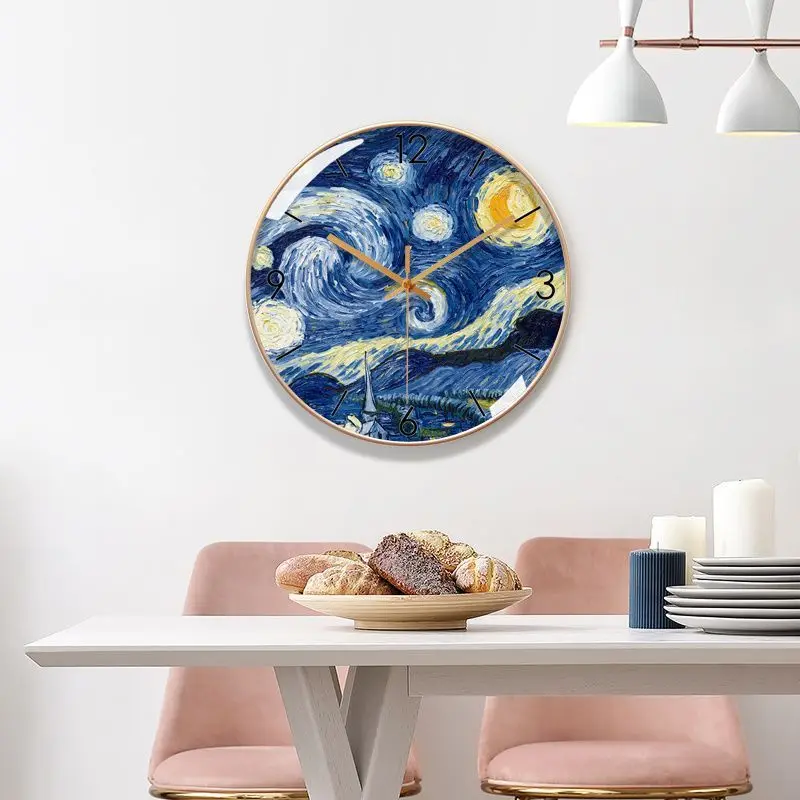 Starry Sky Decoration Light Luxury Wall Clock Modern Simple Van Gogh Creative Clock Living Room Decoration Silent Art Clock
Starry Sky Decoration Light Luxury Wall Clock Modern Simple Van Gogh Creative Clock Living Room Decoration Silent Art Clock