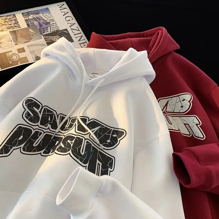 Autumn and Winter American Street Men and Women Retro Personality Letter Printed Hooded Sweatshirt Couple Hip Hop Loose Casual
Autumn and Winter American Street Men and Women Retro Personality Letter Printed Hooded Sweatshirt Couple Hip Hop Loose Casual