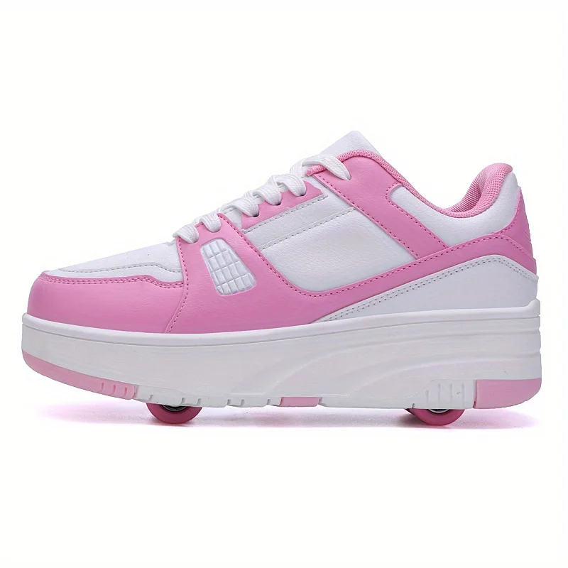 Trendy Roller Skate Shoes For Girls - Double Row Four Wheel Sneakers For Outdoor Activities And Fun
Trendy Roller Skate Shoes For Girls - Double Row Four Wheel Sneakers For Outdoor Activities And Fun