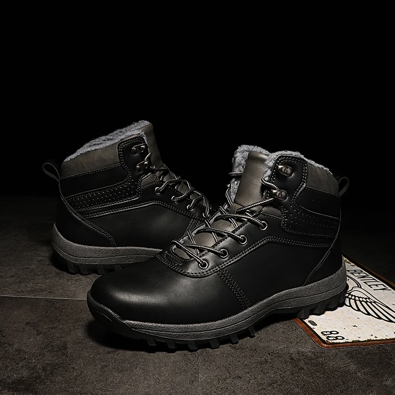 Men's boots warm plush winter plus size casual snow boots fashion anti-skid soft soles outdoor work boots comfort cotton boots 
Men's boots warm plush winter plus size casual snow boots fashion anti-skid soft soles outdoor work boots comfort cotton boots