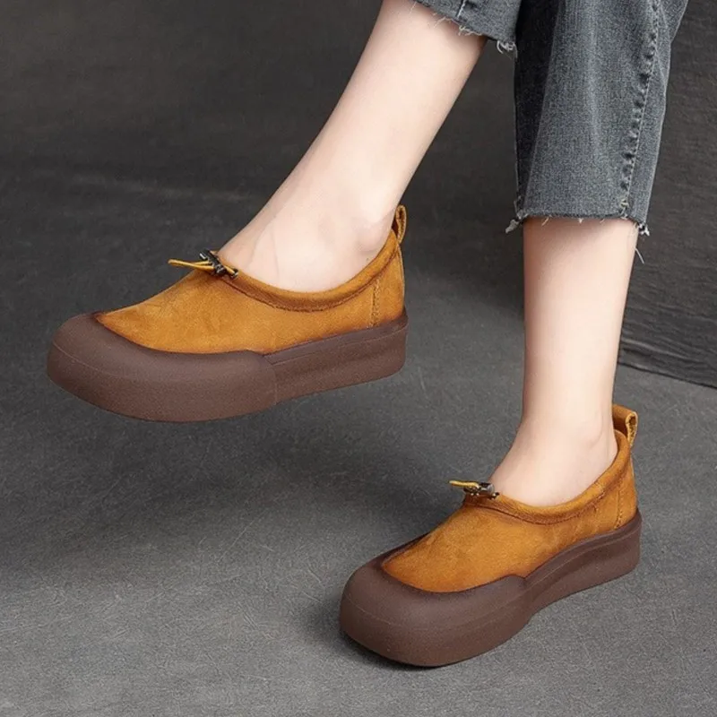YourSeason Women Genuine Leather Retro Slip-on Shoes Spring Autumn Round Toe Ladies Thick Sole Comfortable Platform Flats
YourSeason Women Genuine Leather Retro Slip-on Shoes Spring Autumn Round Toe Ladies Thick Sole Comfortable Platform Flats