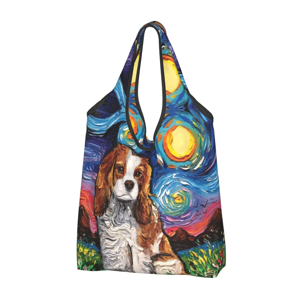 Custom Cavalier King Charles Spaniel Pet Portraits Art Shopping Bags Women Portable Big Capacity Groceries Dog Shopper Tote Bags
Custom Cavalier King Charles Spaniel Pet Portraits Art Shopping Bags Women Portable Big Capacity Groceries Dog Shopper Tote Bags