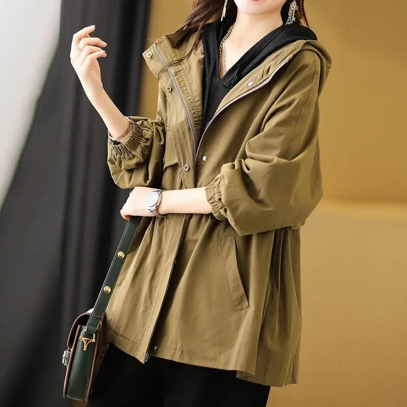 Versatile Hooded Coat For Women Autumn And Winter 2023 New Temperament Waist Drawstring Mid Length Windbreaker For Women
Versatile Hooded Coat For Women Autumn And Winter 2023 New Temperament Waist Drawstring Mid Length Windbreaker For Women