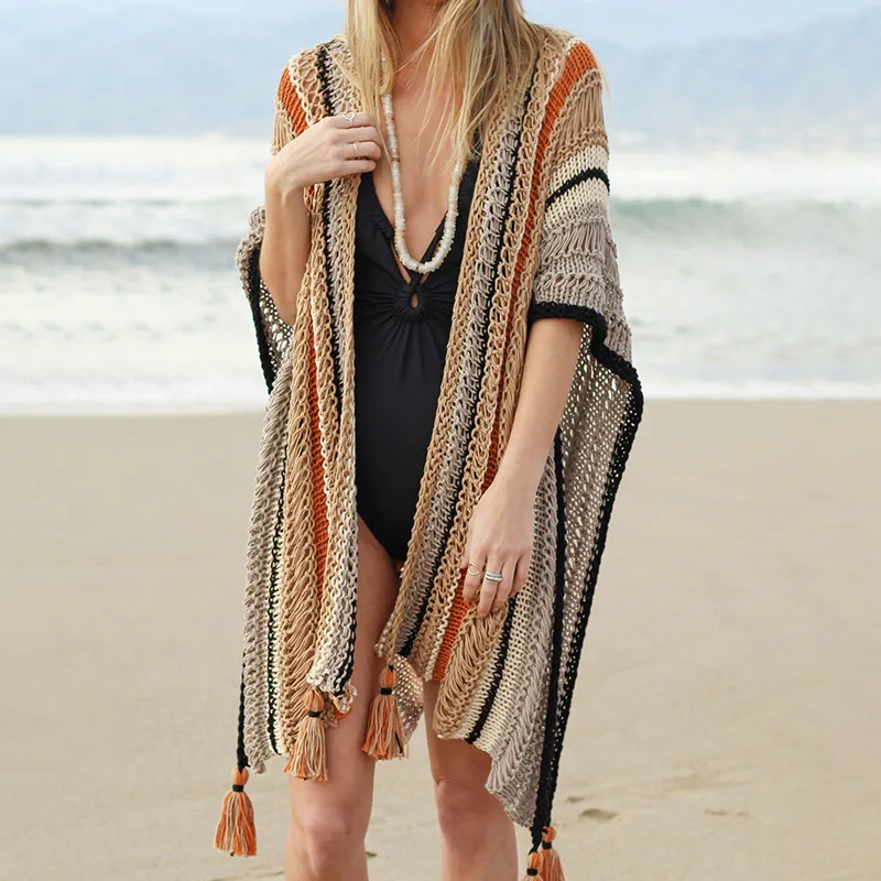 

Knitted Hollow Out Beach Cover Up Dresses Pareo De Plage Swimsuit Cover Up Beach Wear Pareos De Playa Mujer Bikini Cover-ups