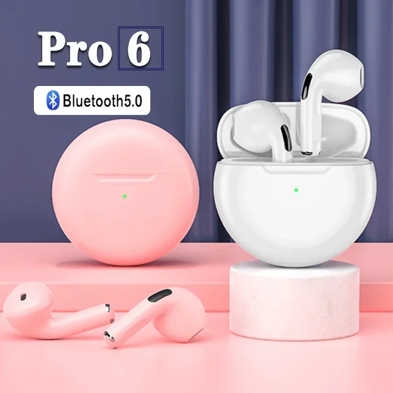 Air Pro 6 TWS Wireless Headphones with Mic Fone Bluetooth Earphones Pods Sport EarPods Running Earpieces for Xiaomi Pro6 Earbuds
Air Pro 6 TWS Wireless Headphones with Mic Fone Bluetooth Earphones Pods Sport EarPods Running Earpieces for Xiaomi Pro6 Earbuds