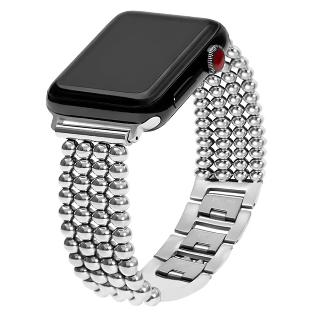 Ремешок из нержавеющей стали для Apple Watch Band Ultra 49 мм 8 7 45 мм 41 мм, браслет с бусинами для Iwatch 6 5 4 3 SE 44 мм 42 мм 40 мм 38 мм
Ремешок из нержавеющей стали для Apple Watch Band Ultra 49 мм 8 7 45 мм 41 мм, браслет с бусинами для Iwatch 6 5 4 3 SE 44 мм 42 мм 40 мм 38 мм