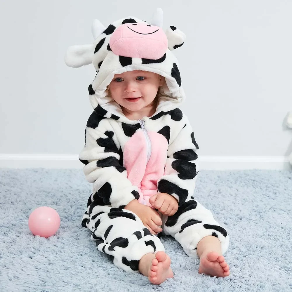 

Kids Onesie Pajamas Animal Panda Tiger Unicorn Ropa Bebe Baby Rompers Winter Kigurumi Cow Costume for Girl Boy Overalls Jumpsuit