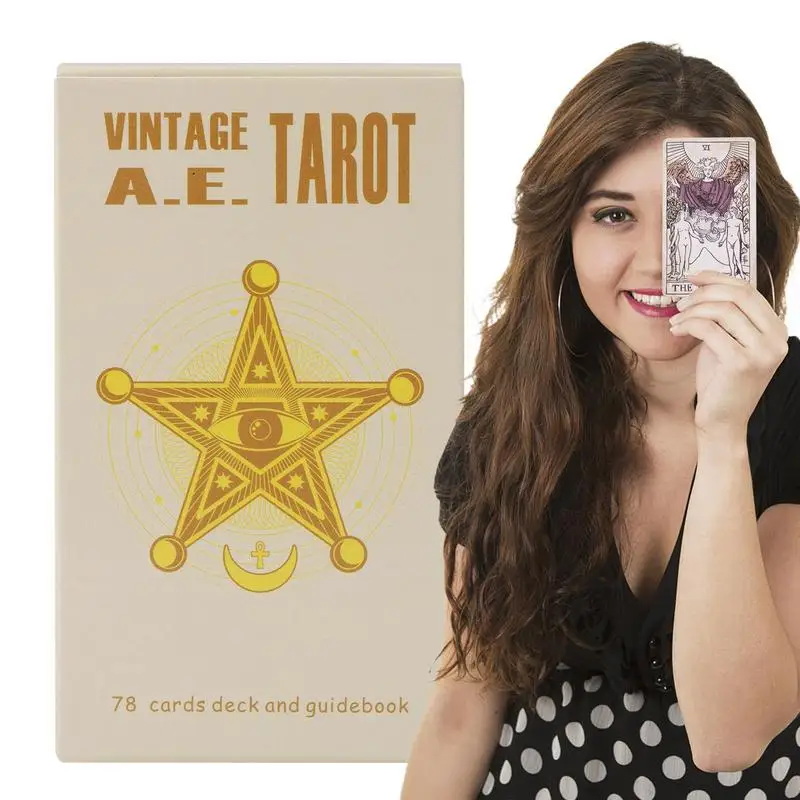 78 Card Vintage Tarot Oracle Deck Meaning Family Party Board Game Tarot Cards Oracle Cards Divination Fate Card English Version
78 Card Vintage Tarot Oracle Deck Meaning Family Party Board Game Tarot Cards Oracle Cards Divination Fate Card English Version