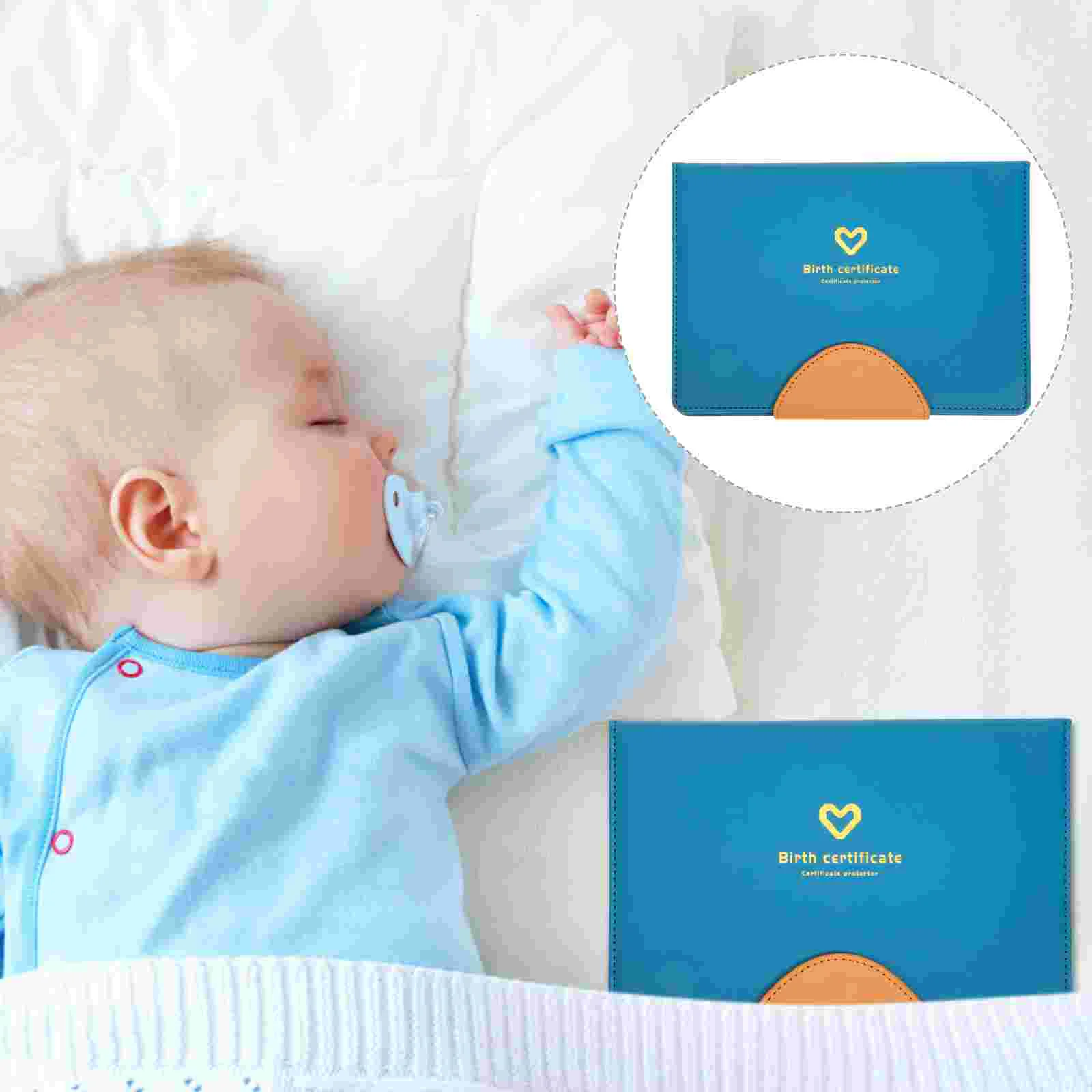 

Birth Certificate Cover for Baby Document Holders Protective Case Artificial Protector Important Organizer