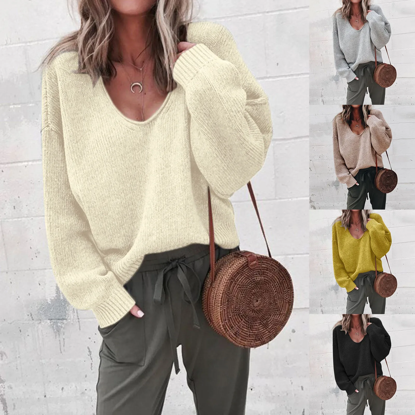 Fashion Women Sweater 2023 New Autumn Winter Solid Korean Loose Casual Pullover O-neck Long Sleeve Top Vintage Knitwear Clothing
Fashion Women Sweater 2023 New Autumn Winter Solid Korean Loose Casual Pullover O-neck Long Sleeve Top Vintage Knitwear Clothing