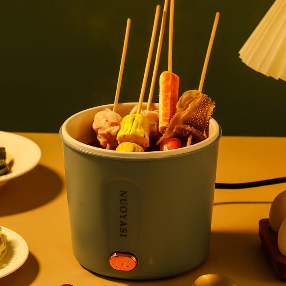 Marmite électrique portable antiarina, mini cuiseur à ramen, cuiseur à nouilles en rine, adapté pour les voyages, le dortoir et le bureau, 1L, 450W 4