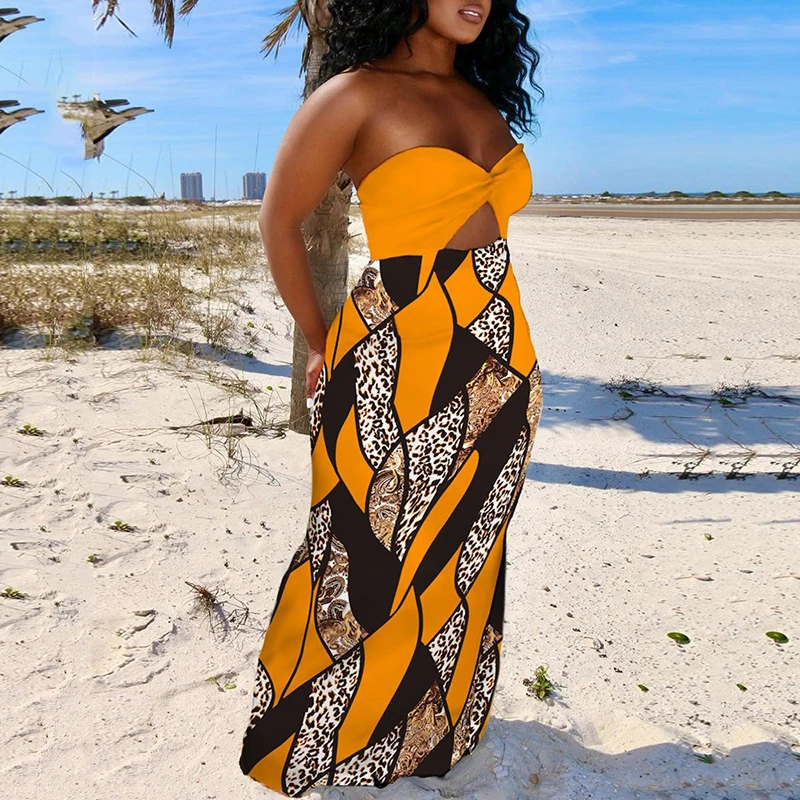 Sexy Off Shoulder Breast Wrap Hollow Out Sleeveless Women Dress Summer Causal Fashion Print Beach Sundress Maxi Dress Vestidos
Sexy Off Shoulder Breast Wrap Hollow Out Sleeveless Women Dress Summer Causal Fashion Print Beach Sundress Maxi Dress Vestidos