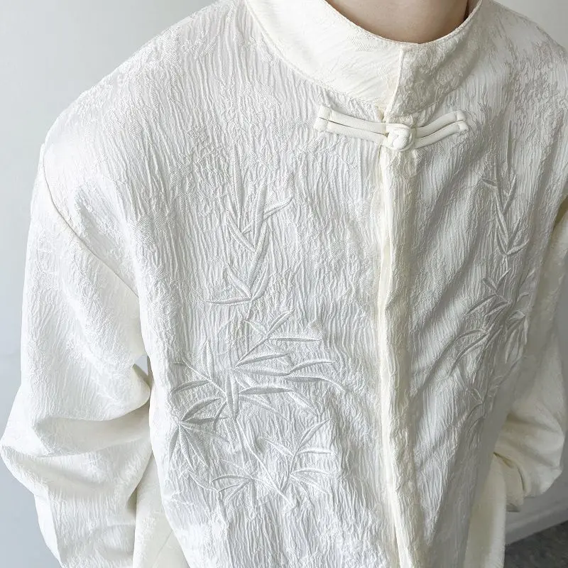 New Chinese Style Shirt For Men's Autumn Stand Collar Button Top With Embroidered Long Sleeves Oriental Top tangsuits men shirt
New Chinese Style Shirt For Men's Autumn Stand Collar Button Top With Embroidered Long Sleeves Oriental Top tangsuits men shirt