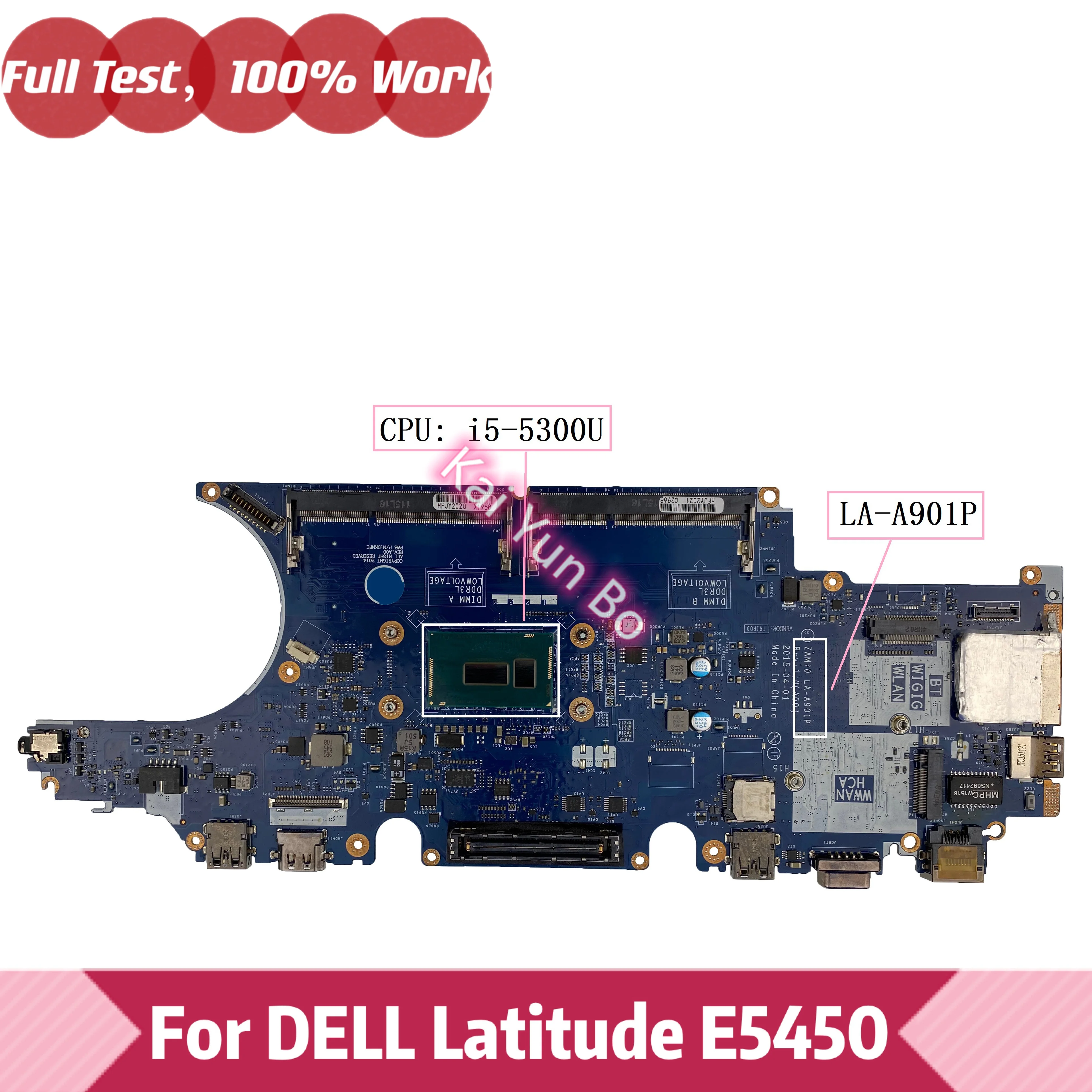 ZAM70 LA-A901P Notebook For Dell latitude E5450 Laptop Motherboard with i5-5300U CPU DDR3 Mainboard 100% Tested OK
ZAM70 LA-A901P Notebook For Dell latitude E5450 Laptop Motherboard with i5-5300U CPU DDR3 Mainboard 100% Tested OK
