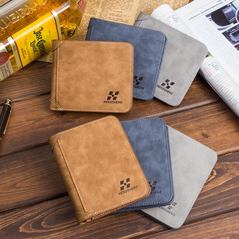 Men's Wallets European and American Retro Wallets Thin Fashion Casual Nubuck Leather Horizontal and Vertical Men's Wallets
Men's Wallets European and American Retro Wallets Thin Fashion Casual Nubuck Leather Horizontal and Vertical Men's Wallets
