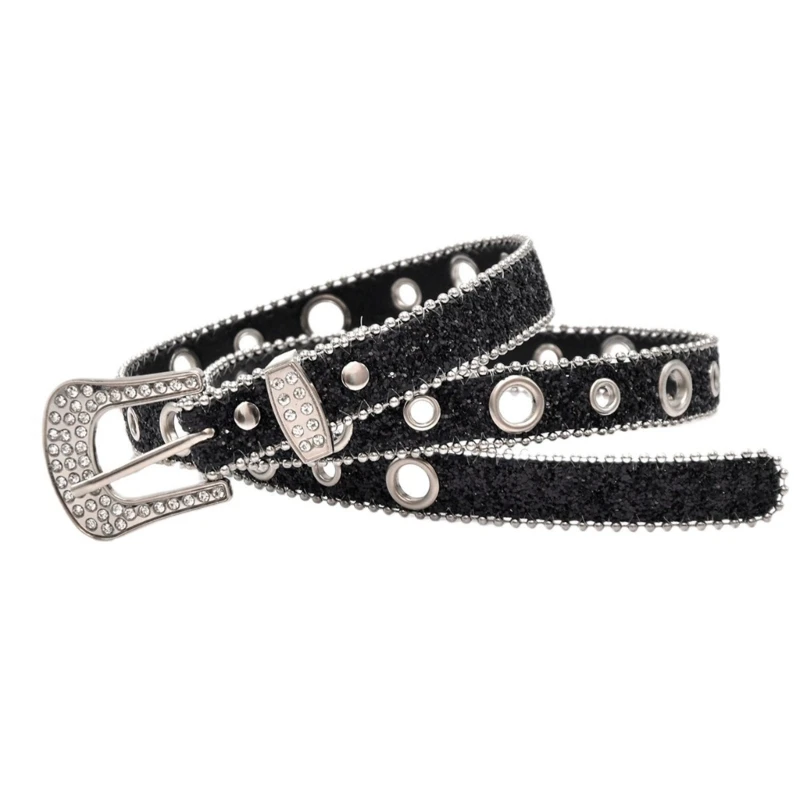 Delicate Adjustable Buckle Belt Woman Harajuku Full Sequins Waist Belts Cowgirl Y2k Girls Belt for Jeans Men
Delicate Adjustable Buckle Belt Woman Harajuku Full Sequins Waist Belts Cowgirl Y2k Girls Belt for Jeans Men