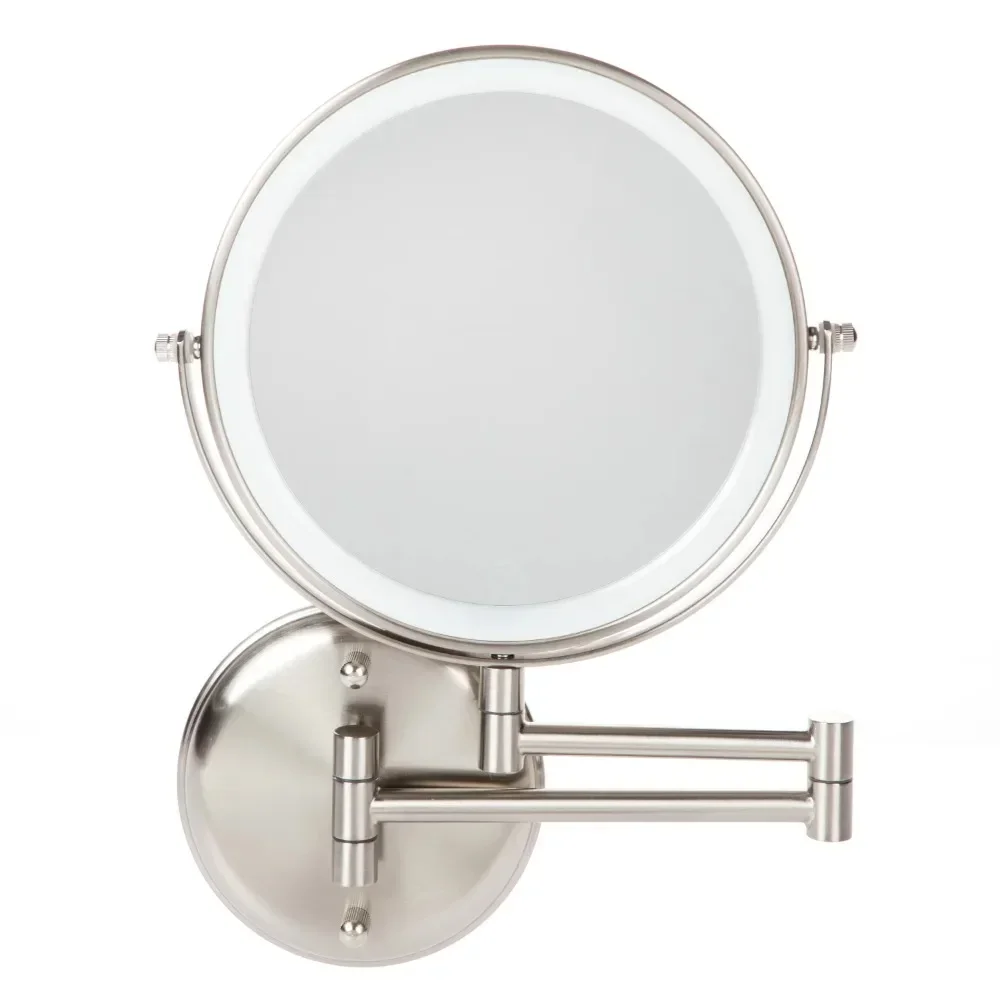 

Настенное крепление, современное круглое зеркальное фотозеркало 8 дюймов, атласный никель, 1,57 дюйма D x 9,45 дюйма-18,3 дюйма x 13 дюймов