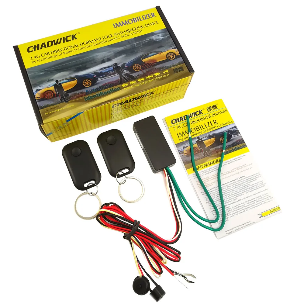 CHADWICK new RFID 2.4GH 12V Wireless Immobilizer Wireless Anti-Hijacking anti-robbery Engine Lock dormant lock mode System M505
CHADWICK new RFID 2.4GH 12V Wireless Immobilizer Wireless Anti-Hijacking anti-robbery Engine Lock dormant lock mode System M505