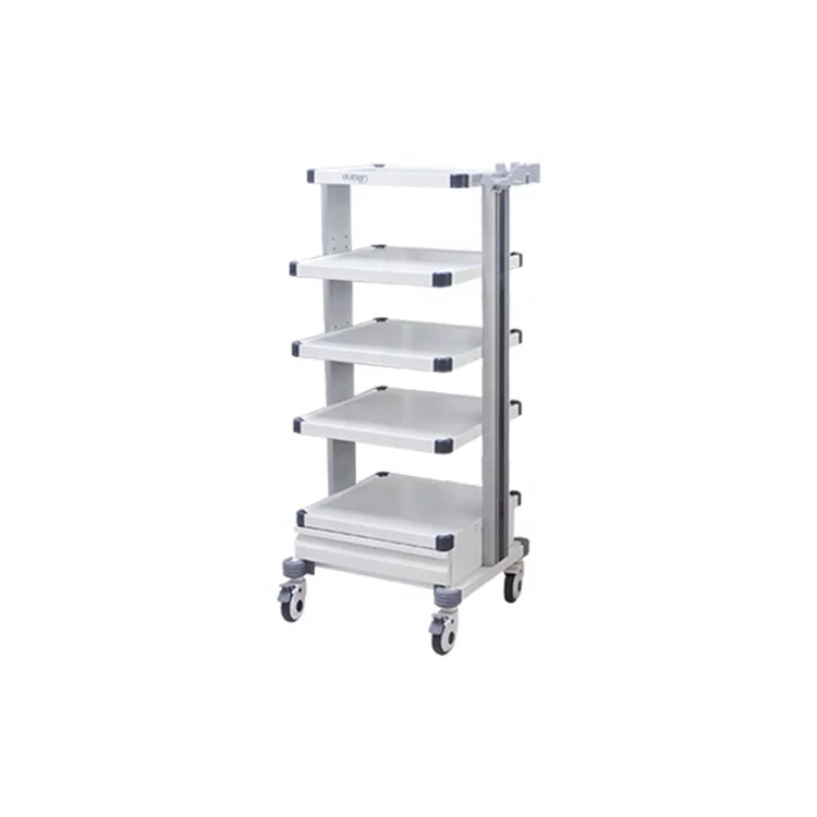 

High quality endoscopy cart medical trolley cart with casters for hospital