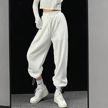 Jogger Streetwear Loose Casual Pants Women Autumn Elastic Waist Corset Pant Gray All-Match Hip Hop Sweatpants Outdoor Trousers 
Jogger Streetwear Loose Casual Pants Women Autumn Elastic Waist Corset Pant Gray All-Match Hip Hop Sweatpants Outdoor Trousers