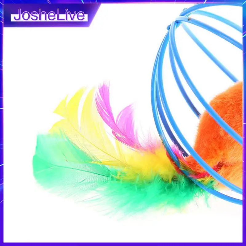 

Cartoon Pet Cat Toy Stick Feather Rod Mouse Toy With Mini Bell Cat Catcher Teaser Interactive Cat Toy Random Color Pet Supplies