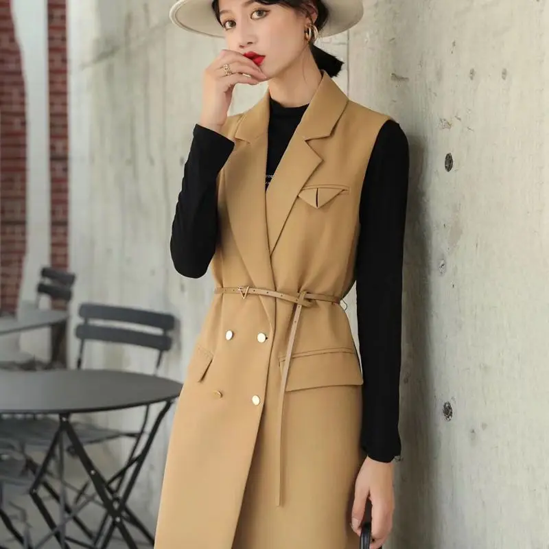 2024 Women's Spring Autumn Fashion Casual Solid Color Vest Female Sleeveless Blazer Jacket Ladies Long Loose Waistcoat W675
2024 Women's Spring Autumn Fashion Casual Solid Color Vest Female Sleeveless Blazer Jacket Ladies Long Loose Waistcoat W675