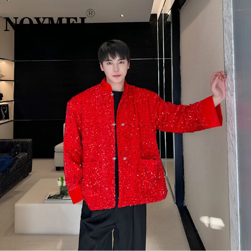 NOYMEI Spring New Chinese Style Sequin Red Suit Jacket Men's Personality Trendy Casual Blazer 2024 Fashion Stand Collar WA3430
NOYMEI Spring New Chinese Style Sequin Red Suit Jacket Men's Personality Trendy Casual Blazer 2024 Fashion Stand Collar WA3430