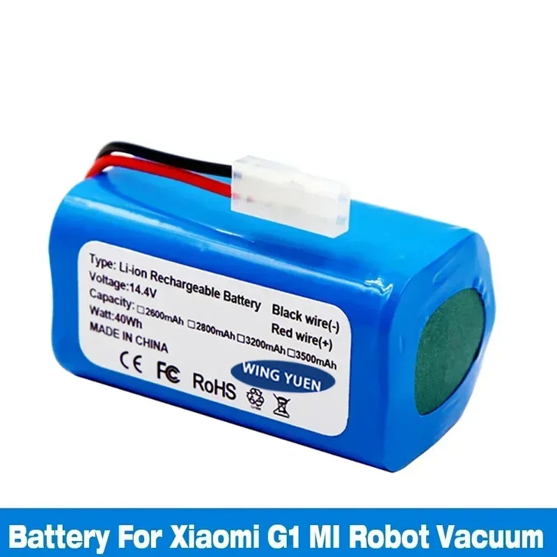 Original Replacement Battery H18650CH-4S1P For Xiaomi Mijia Mi Sweeping Mopping Robot Vacuum Cleaner G1 3500mAh
Original Replacement Battery H18650CH-4S1P For Xiaomi Mijia Mi Sweeping Mopping Robot Vacuum Cleaner G1 3500mAh