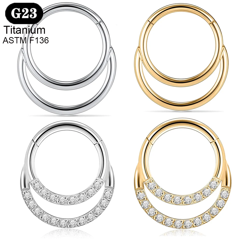 16G G23 Titanium Hinged Lip Ear Nose Ring Hoop Gourd Round Tragus Cartilage Earrings Helix Segment Body Piercing Septum Jewelry
16G G23 Titanium Hinged Lip Ear Nose Ring Hoop Gourd Round Tragus Cartilage Earrings Helix Segment Body Piercing Septum Jewelry