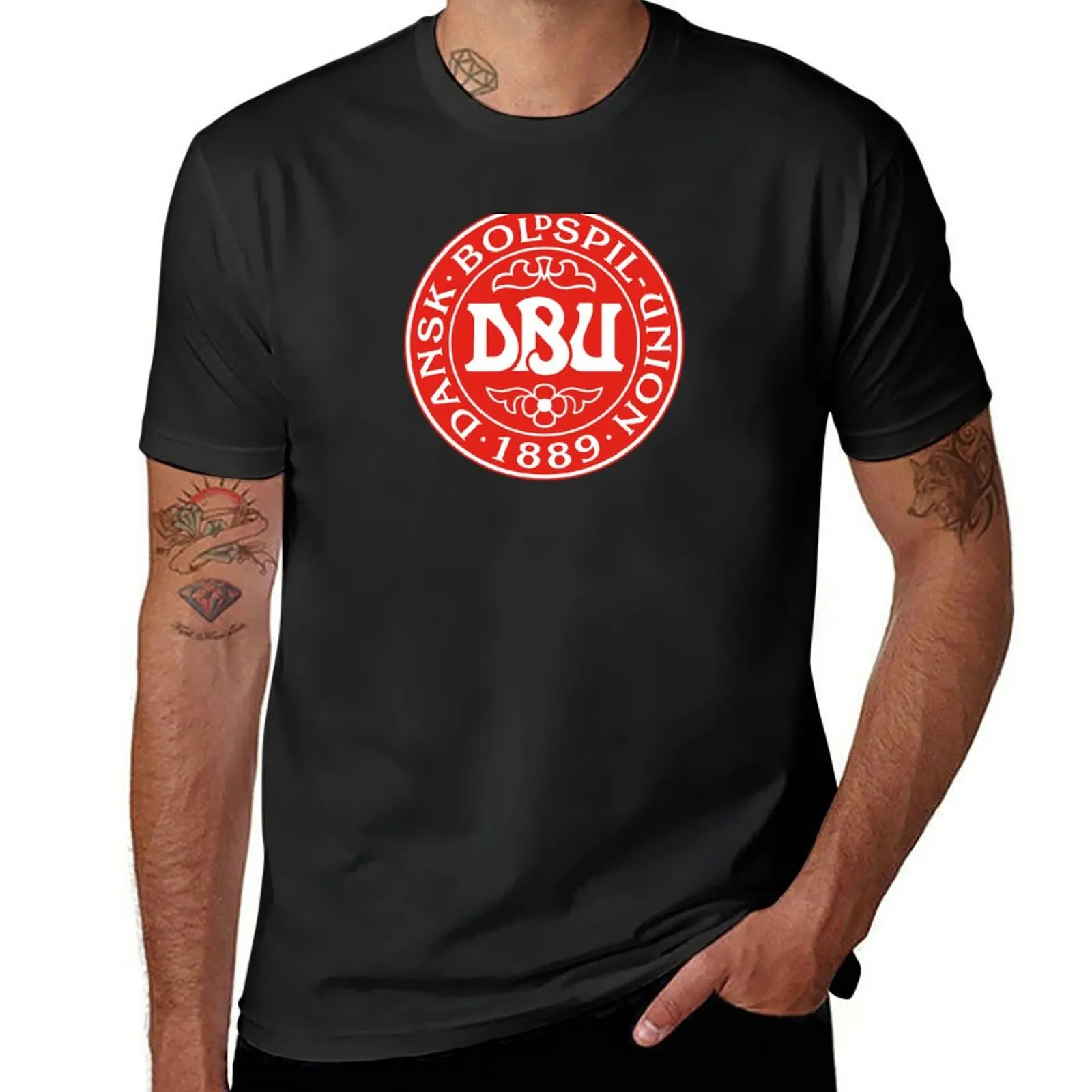 

New Denmark National Football Team T-Shirt boys t shirts black t shirts summer tops black t shirt mens clothing