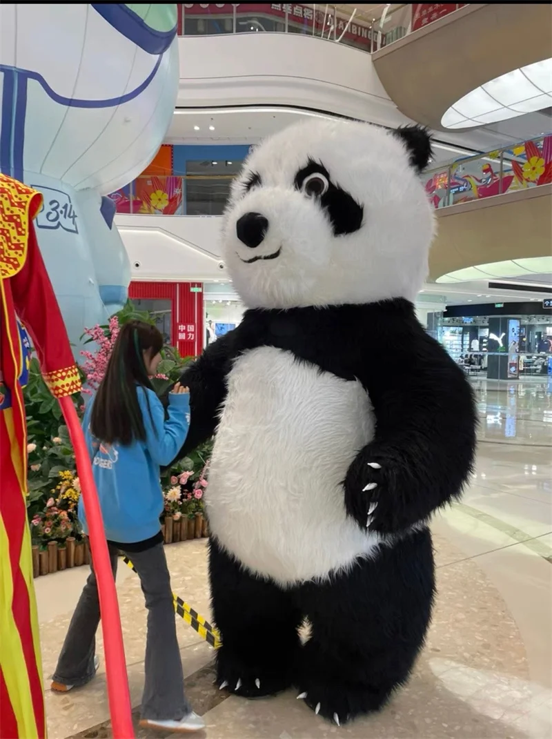 

2m/2.6m/3m Polar Bear Mascot Inflatable Costume Giant Plush Doll Cosplay Costume Panda For Advertising Wedding Party