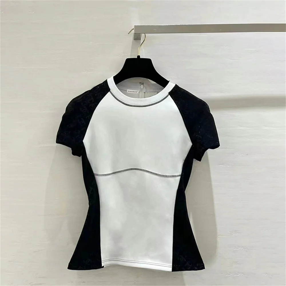Autumn New Slim Fit Splicing Fashion Waistband Short Sleeve Half Sleeve Versatile Short T-shirt Top
Autumn New Slim Fit Splicing Fashion Waistband Short Sleeve Half Sleeve Versatile Short T-shirt Top