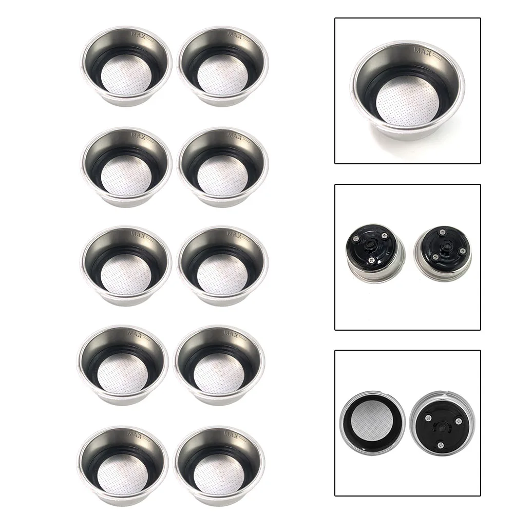 10PCS Coffee Filter Basket Removable Stainless Steel Coffee Machine Accessories Double Cups Coffeeware Part High Quality
10PCS Coffee Filter Basket Removable Stainless Steel Coffee Machine Accessories Double Cups Coffeeware Part High Quality